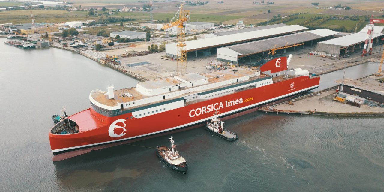 Visentini consegna A Galeotta a Corsica linea<h2 class='anw-subtitle'>Quasi completato intanto, nel cantiere veneto, lo scafo del ro-pax da 216 metri per Polferries</h2>