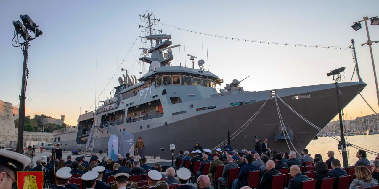 Cantiere Navale Vittoria consegna ammiraglia a Marina Malta<h2 class='anw-subtitle'>A La Valletta la cerimonia ufficiale per il pattugliatore da 75 metri per operazioni di sorveglianza e SAR nel Mediterraneo Centrale</h2>