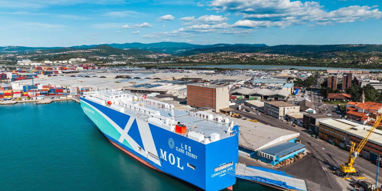 A Capodistria la prima Ro-Ro a Lng<h2 class='anw-subtitle'>La Cerulean Ace ha toccato il porto sloveno durante il suo viaggio inaugurale</h2>