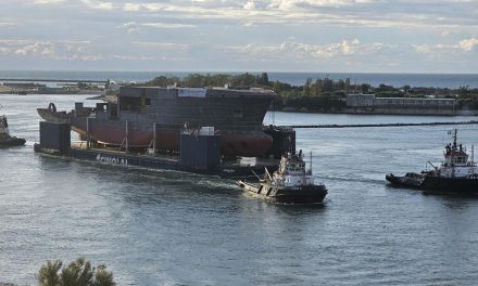 Porto Marghera accoglie scafo di Mariotti<h2 class='anw-subtitle'>Si tratta della costruzione allestita a San Giorgio di Nogaro. Calderan, Vpc: «Dimostrazione di eccellenza del comparto»</h2>